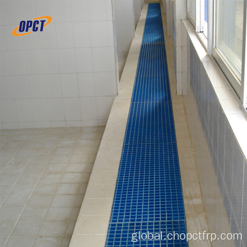 Fiberglass Grating Plastic fiberglass floor grating , frp trench grating drain grating Factory